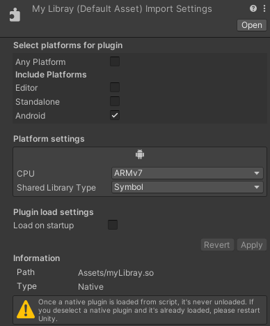 Custom plug-in in the Inspector.