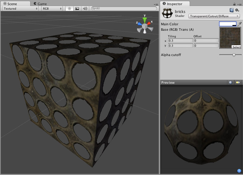 Transparent Cutout Diffuse shader.
